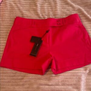 BCBGMaxAzria High Waist Red Shorts with Vibrant Style